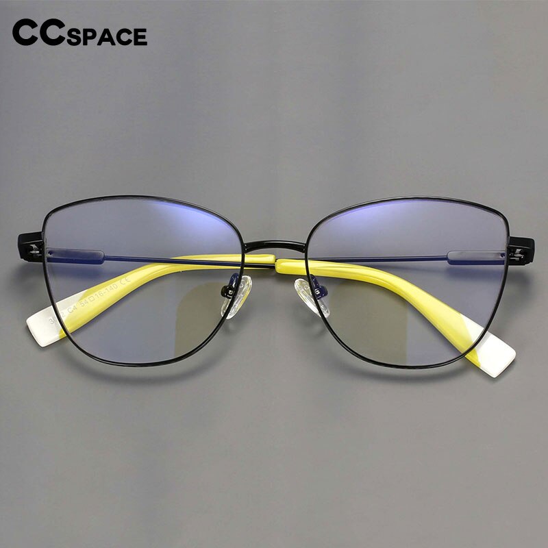 CCSpace Women's Full Rim Oversized Square Alloy Frame Eyeglasses 54260 Full Rim CCspace   