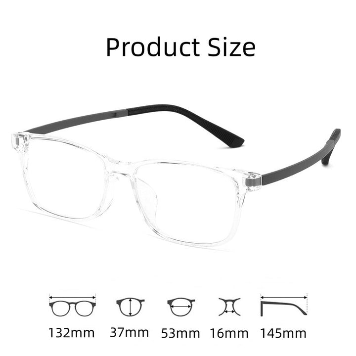 KatKani Unisex Full Rim Square Ultem Eyeglasses 89103r Full Rim KatKani Eyeglasses   