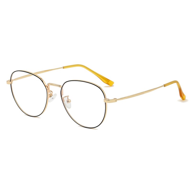 Hotochki Women's Full Rim Round Oval Alloy Eyeglasses L2092 Full Rim Hotochki YELLOW  