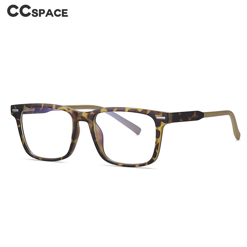 CCSpace Unisex Full Rim Square Tr 90 Titanium Eyeglasses 55256 Full Rim CCspace   