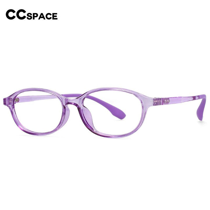CCSpace Unisex Youth Size Full Rim Oval Tr 90 Titanium Frame Eyeglasses 54466 Full Rim CCspace   