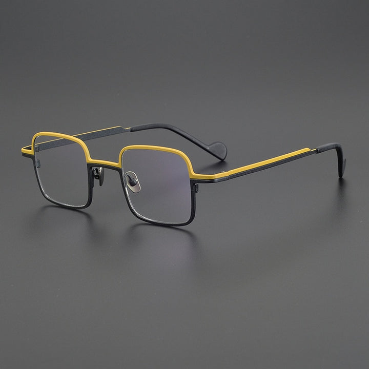 Gatenac Unisex Full Rim Square Titanium Eyeglasses Gxyj1000 Full Rim Gatenac   