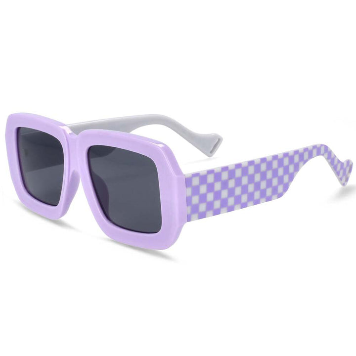 CCSpace Women's Full Rim Square Resin Frame Sunglasses 54237 Sunglasses CCspace Sunglasses Purple  