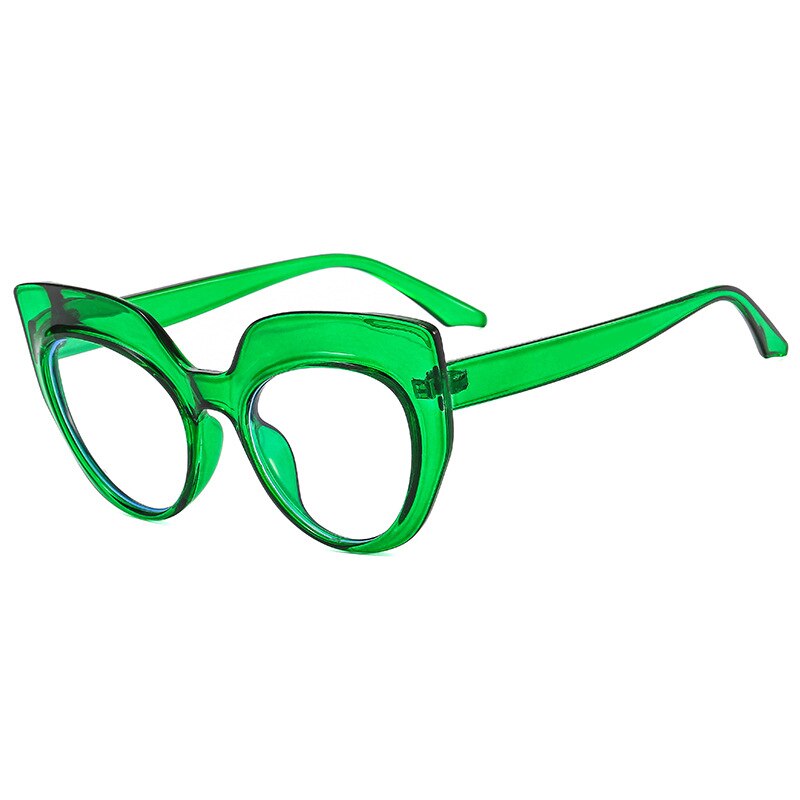 CCSpace Women's Full Rim Cat Eye Tr 90 Eyeglasses 55541 Full Rim CCspace China Green 