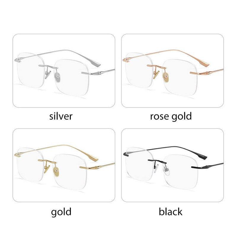 Handoer Men's Rimless Eyeglasses – FuzWeb