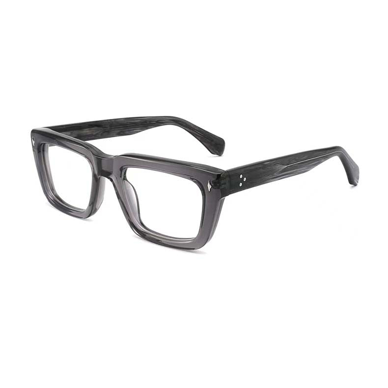CCSpace Unisex Full Rim Square Cat Eye Acetate Eyeglasses 54908 Full Rim CCspace Gray China 