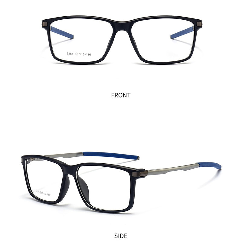 Gmei Men's TR 90 Square Aluminum Magnesium Sport Frame Eyeglasses 5851 Sport Eyewear Gmei Optical C5  