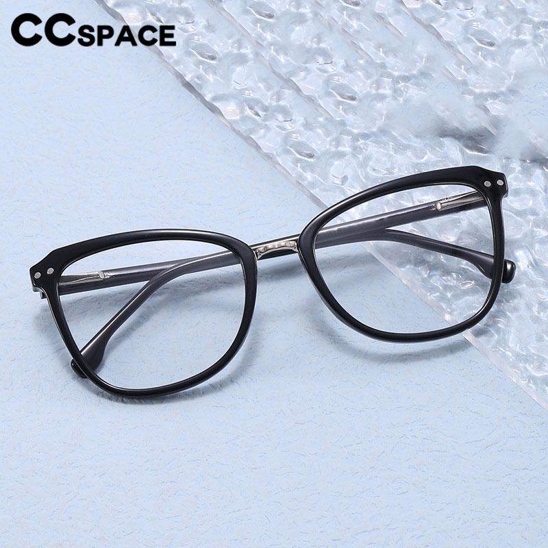 CCspace Unisex Full Rim Large Square Tr 90 Eyeglasses 56686 Full Rim CCspace   