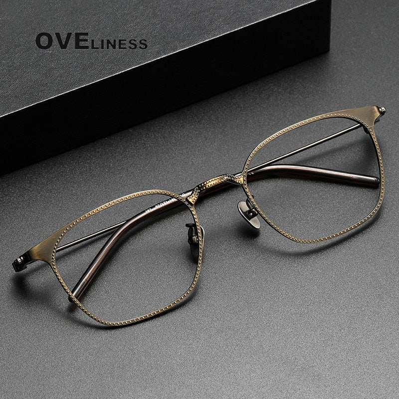 Oveliness Unisex Full Rim Square Titanium Eyeglasses 162 Full Rim Oveliness   