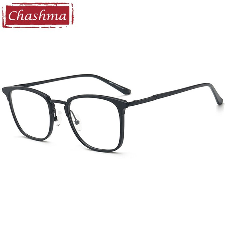 Chashma Unisex Full Rim Square Acetate Frame Eyeglasses 68004 Full Rim Chashma Matte Black  