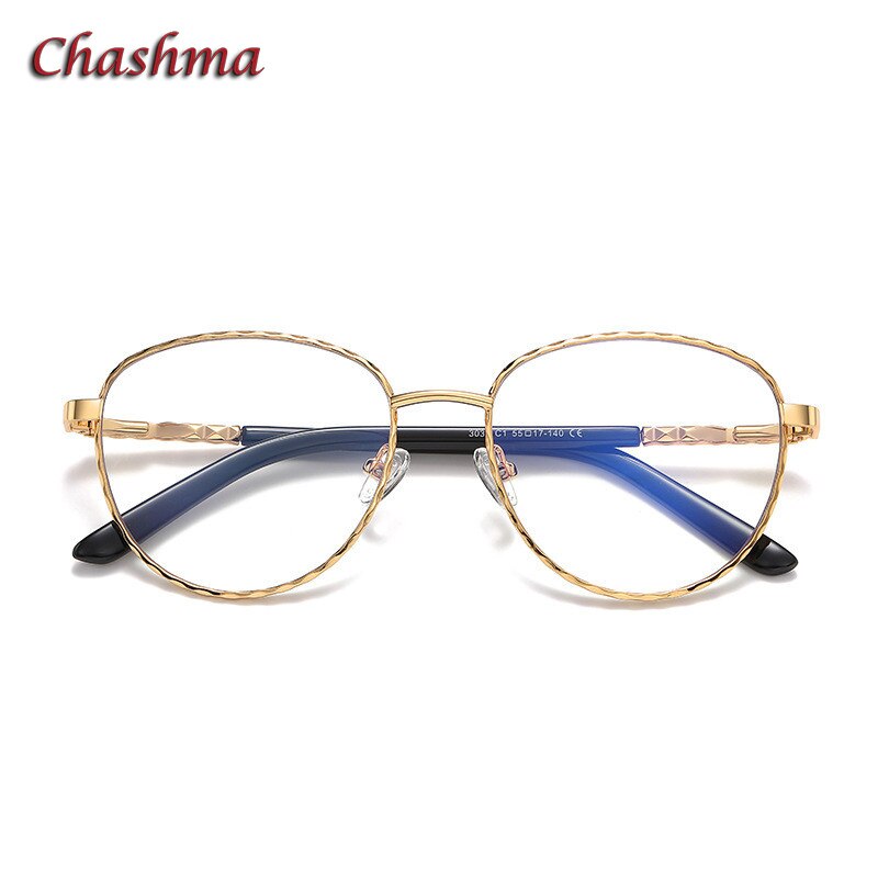 Chashma Ochki Unisex Full Rim Oval Square Stainless Steel Eyeglasses 3031 Full Rim Chashma Ochki   