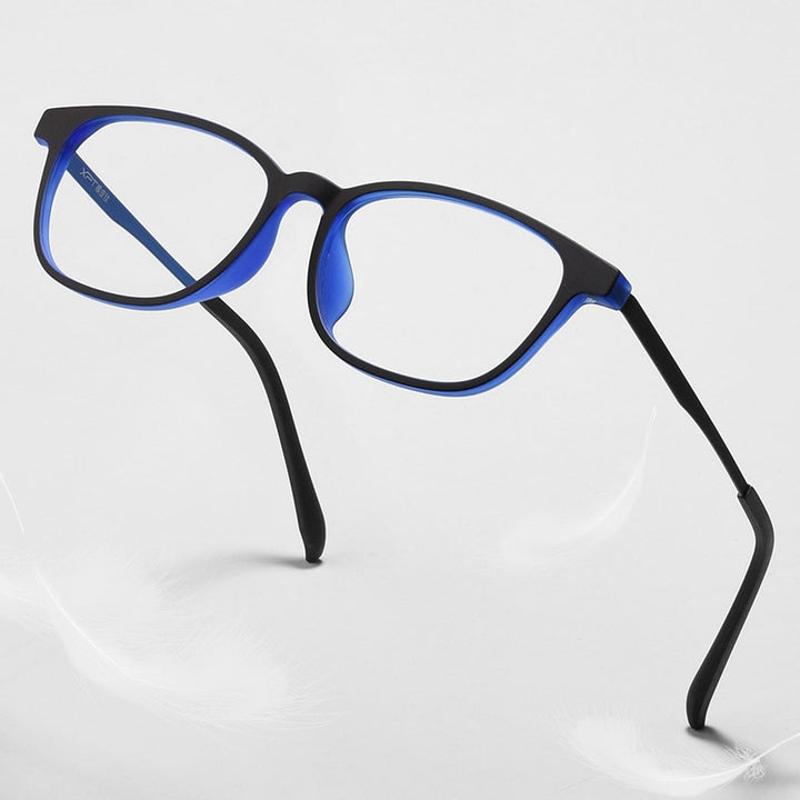 Zirosat Unisex Full Rim Square Tr 90 Titanium Eyeglasses 9835 Full Rim Zirosat   