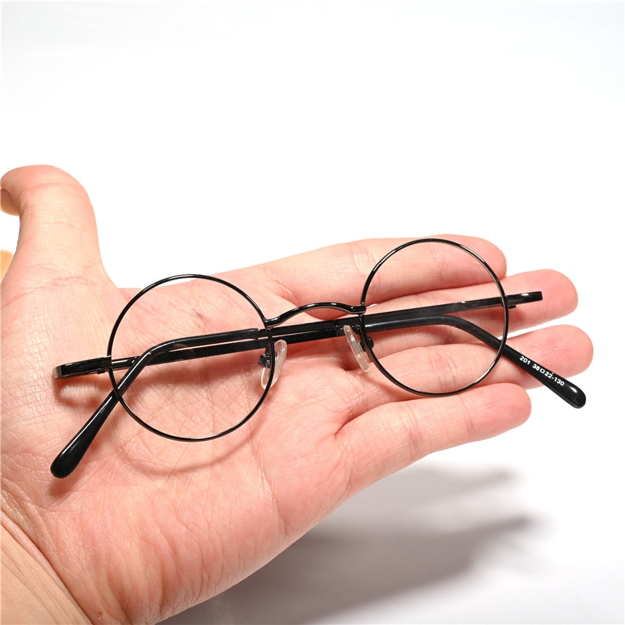 Cubojue Unisex Full Rim Small Round Myopic Alloy Reading Glasses 201 Reading Glasses Cubojue 0 Black 