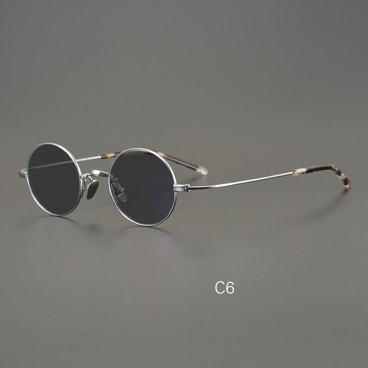 Yujo Men's Full Rim Round Titanium Polarized Sunglasses Sunglasses Yujo C6 China 
