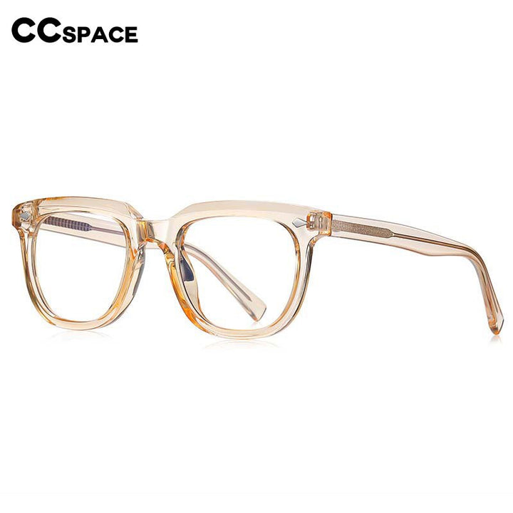 CCSpace Unisex Full Rim Square Tr 90 Titanium Eyeglasses 53146 Full Rim CCspace   