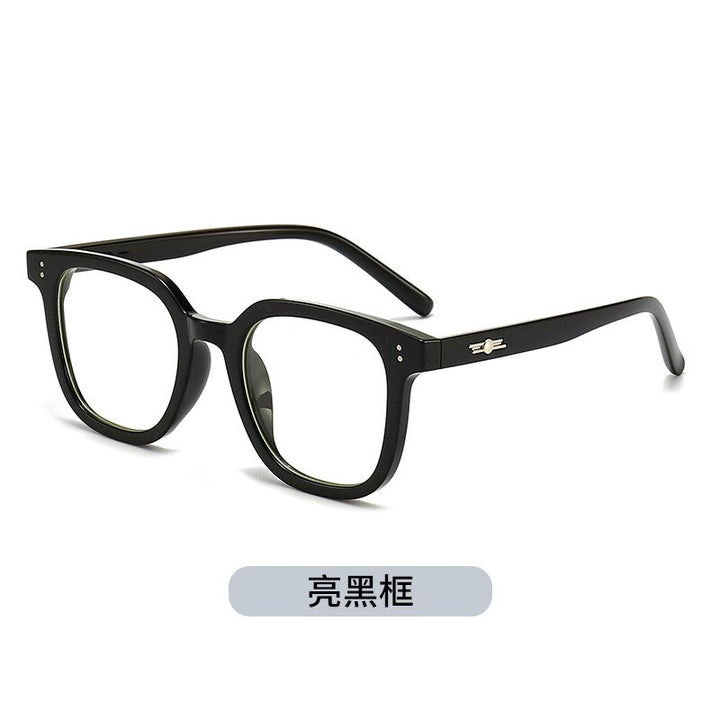 Kansept Unisex Full Rim Square Tr 90 Titanium Eyeglasses 8019 Full Rim Kansept Bright black  