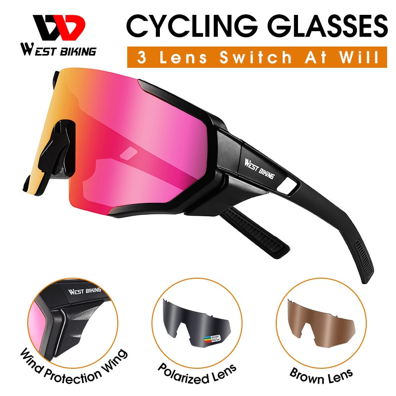 West Biking Unisex Semi Rim Tr 90 Polarized Sport Sunglasses YP0703138 Sunglasses West Biking   