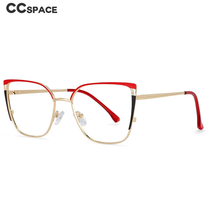 CCSpace Women's Full Rim Square Cat Eye Tr 90 Titanium Frame Eyeglasses 54427 Full Rim CCspace   