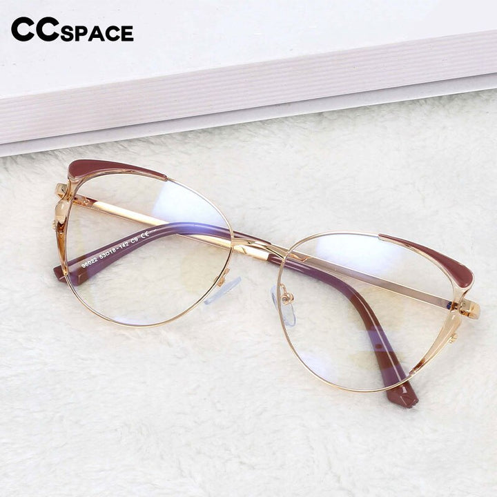 CCSpace Women's Full Rim Square Cat Eye Tr 90 Alloy Frame Eyeglasses 54558 Full Rim CCspace   