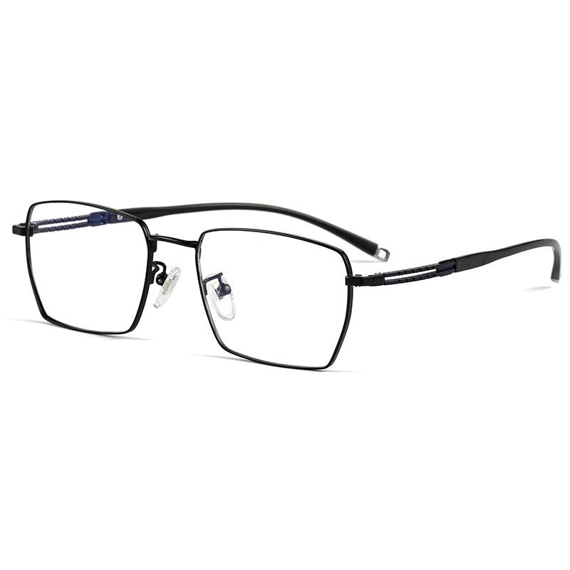 Hotochki Men's Full Rim Square Titanium Frame Eyeglasses T8603t Full Rim Hotochki C8  