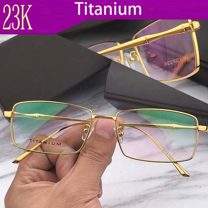 Cubojue Unisex Full Rim Square Titanium Myopic Anti Blue Reading Glasses Reading Glasses Cubojue   