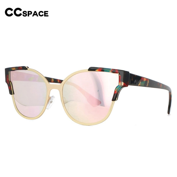 CCSpace Women's Full Rim Large Cat Eye Resin Alloy Frame Sunglasses 54593 Sunglasses CCspace Sunglasses   
