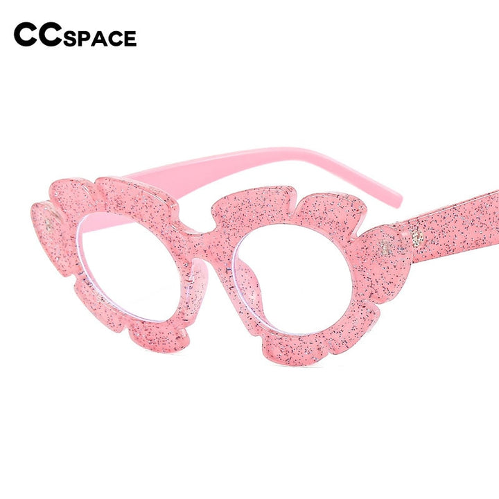 CCSpace Women's Full Rim Oval Petal Acetate Eyeglasses 55386 Full Rim CCspace   