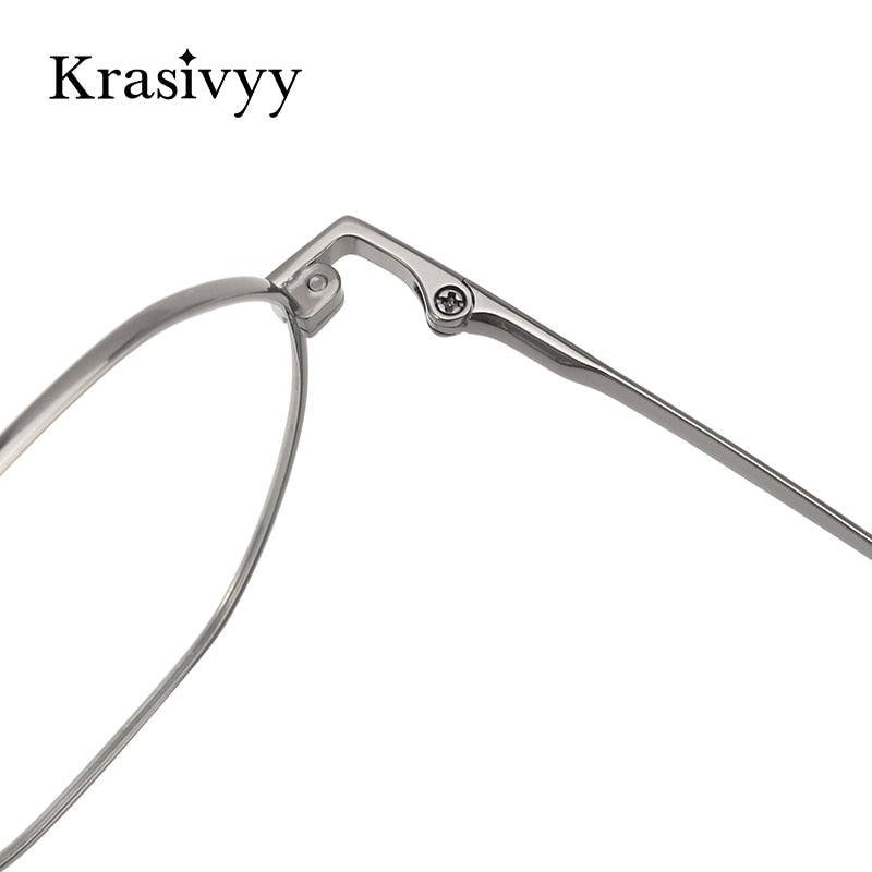 Krasivyy Men's Full Rim Polygon Titanium Eyeglasses Kr16025 Full Rim Krasivyy   
