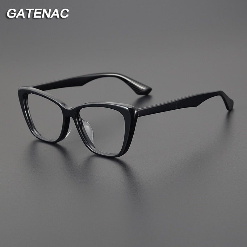 Gatenac Women's Full Rim Square Cat Eye Acetate Eyeglasses Gxyj1103 Full Rim Gatenac   