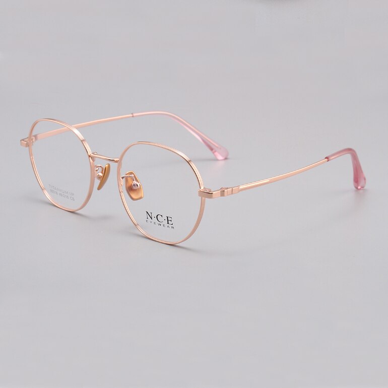 Zirosat Unisex Eyeglasses Frame Pure Titanium 88316 Frame Zirosat rose-golden  