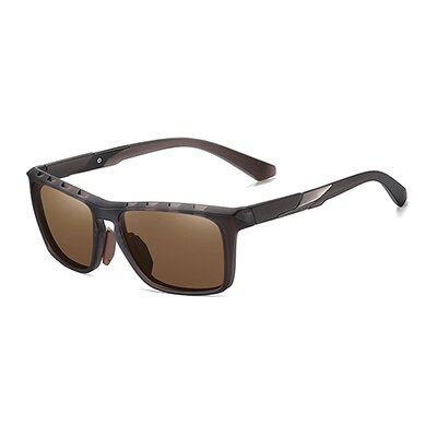Ralferty Men's Full Rim Square Tr 90 Polarized Mirror Sunglasses D7515 Sunglasses Ralferty C2 Clear Gray China As picture