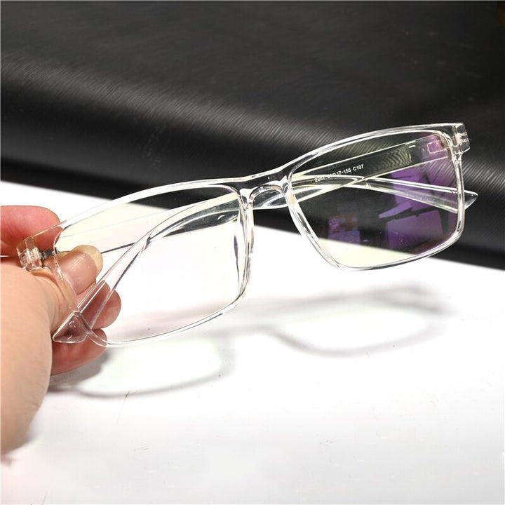 Cubojue Unisex Full Rim Oversized Square Tr 90 Titanium Myopic Reading Glasses 2257 Reading Glasses Cubojue   
