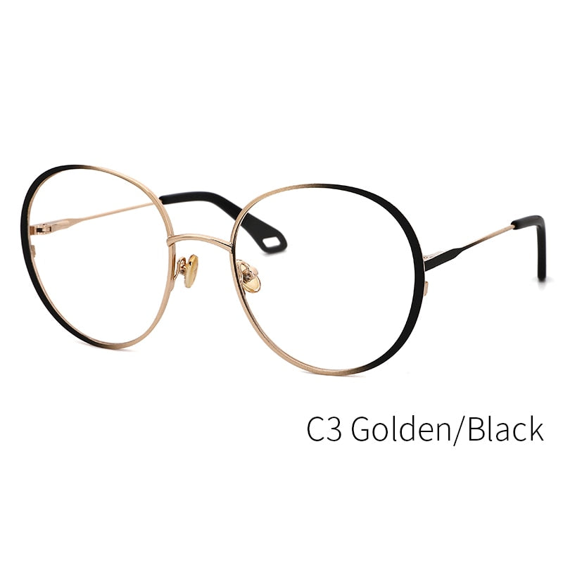 Kansept Women's Full Rim Round Stainless Steel Frame Eyeglasses Oq1006 Full Rim Kansept C3 CN 