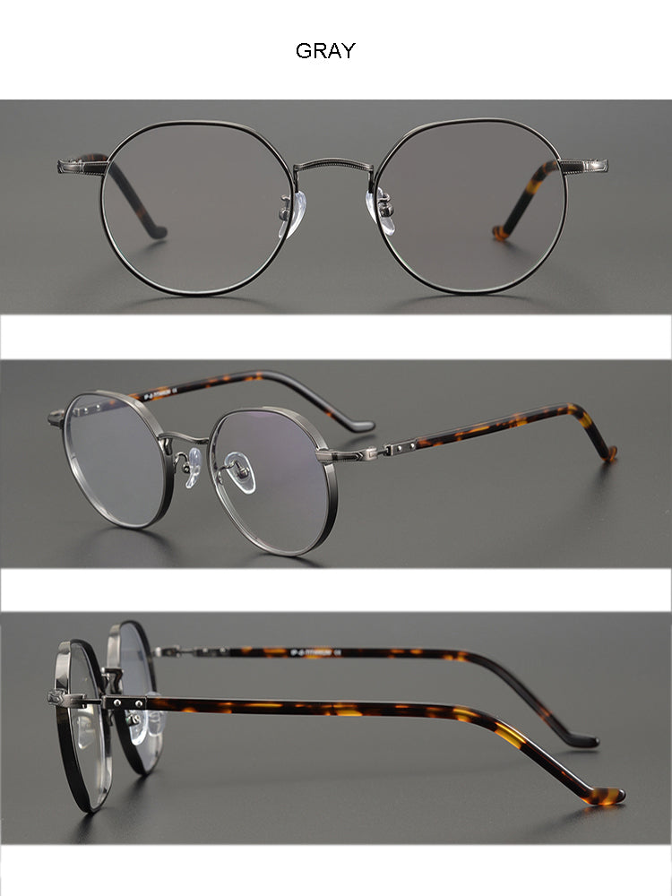 Aissuarvey Unisex Round Full Rim Frame Ip Titanium Acetate Eyeglasses Full Rim Aissuarvey Eyeglasses   