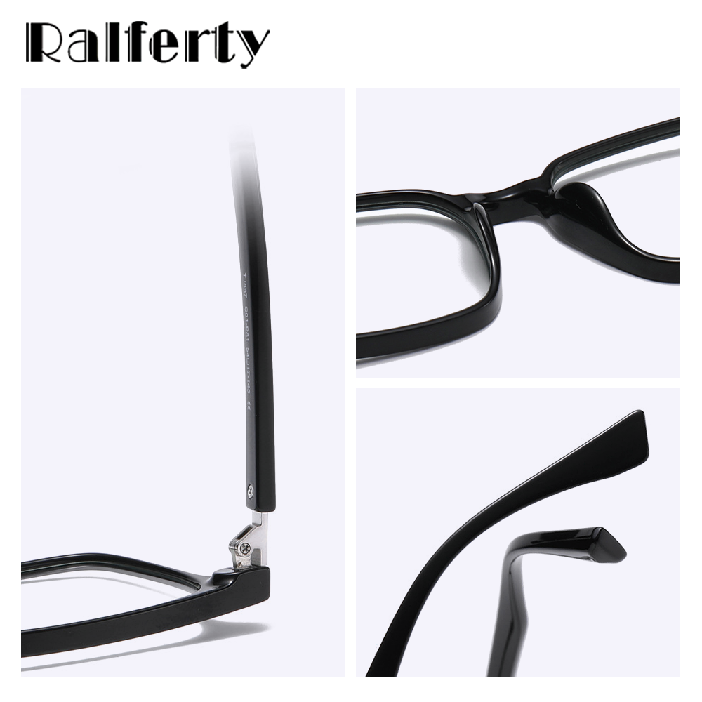 Ralferty Unisex Full Rim Square Tr 90 Acetate Eyeglasses D867 Full Rim Ralferty   