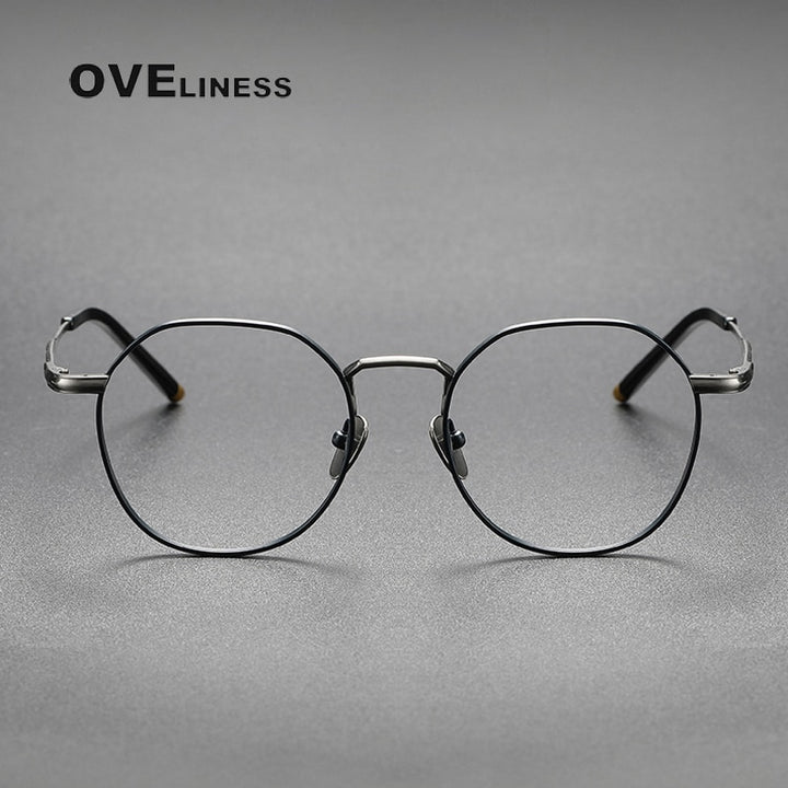 Oveliness Unisex Full Rim Round Square Titanium Eyeglasses Mira Full Rim Oveliness   