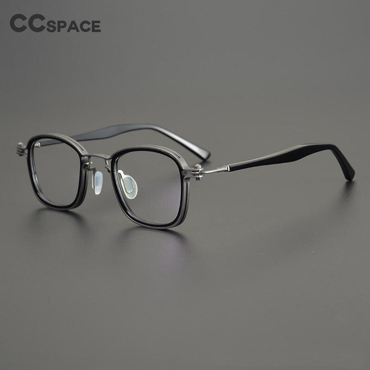 CCSpace Unisex Full Rim Square Alloy Eyeglasses 54724 Full Rim CCspace   