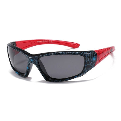 Ralferty Unisex Children's Full Rim Rectangle Acetate Polarized Sunglasses M805 Sunglasses Ralferty C14 Black - Red China As picture