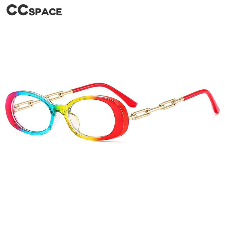 CCSpace Women's Full Rim Small Oval Acetate Eyeglasses 54980 Full Rim CCspace   