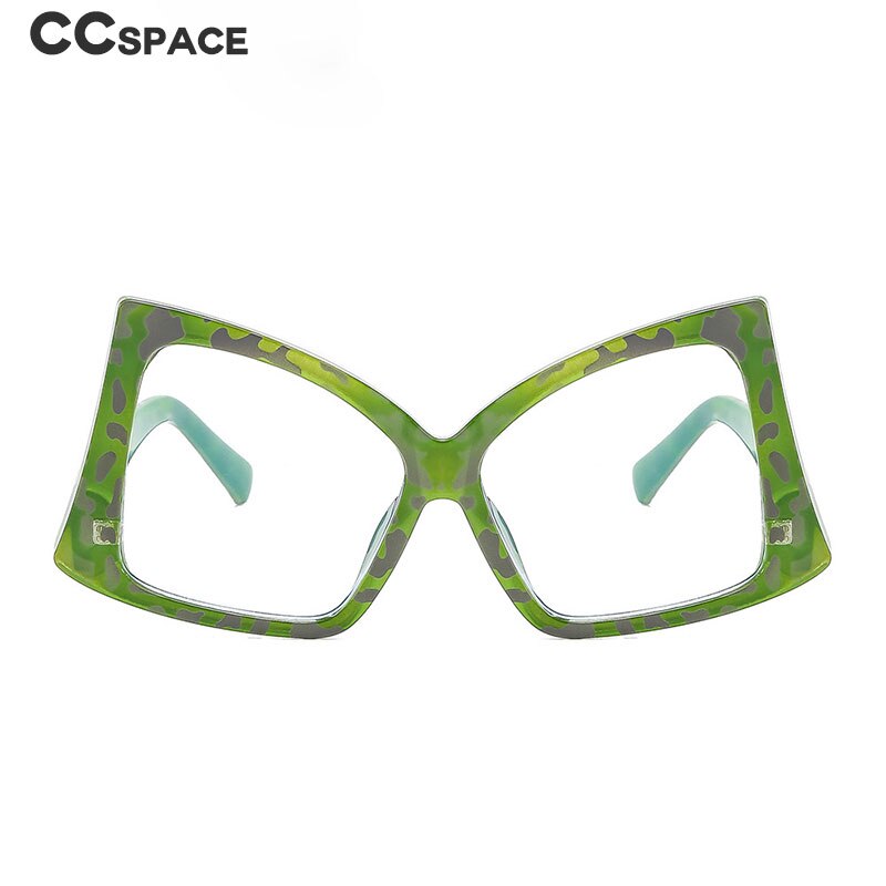 CCSpace Women's Full Rim Oversized Square Cat Eye Acetate Eyeglasses 55385 Full Rim CCspace   