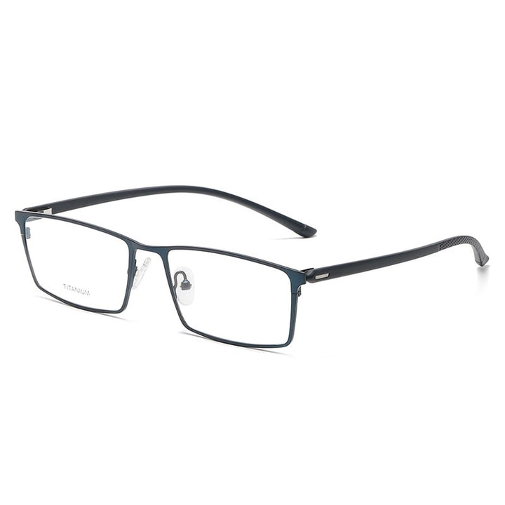 Zirosat Men's Full Rim Square Titanium Eyeglasses P9850 Full Rim Zirosat dark blue  