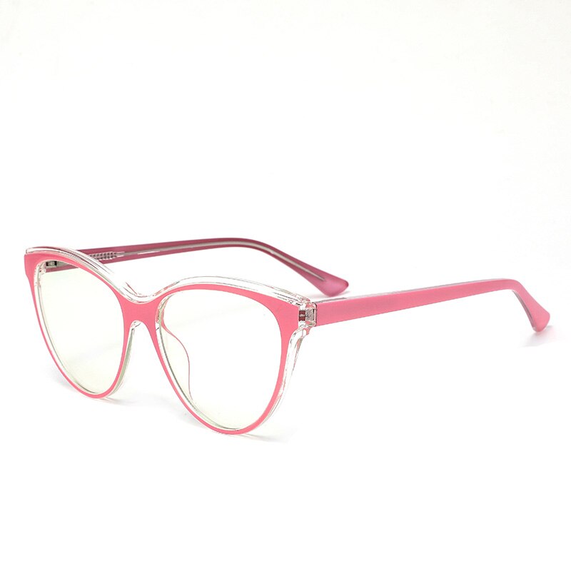 Gmei Women's Full Rim TR 90 Titanium Cat Eye Frame Eyeglasses 2039 Full Rim Gmei Optical C4 Pink  