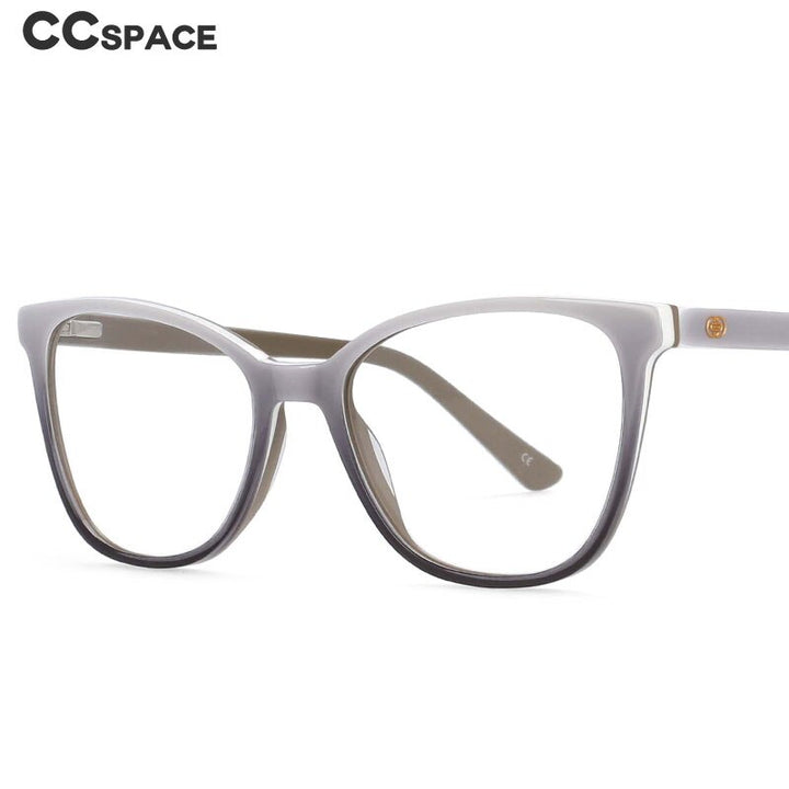 CCSpace Unisex Full Rim Square Cat Eye Tr 90 Titanium Frame Eyeglasses 54279 Full Rim CCspace   