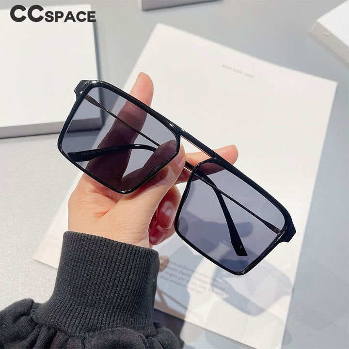 CCSpace Women's Full Rim Large Rectangle Square Tr 90 Titanium Eyeglasses 53956 Full Rim CCspace   