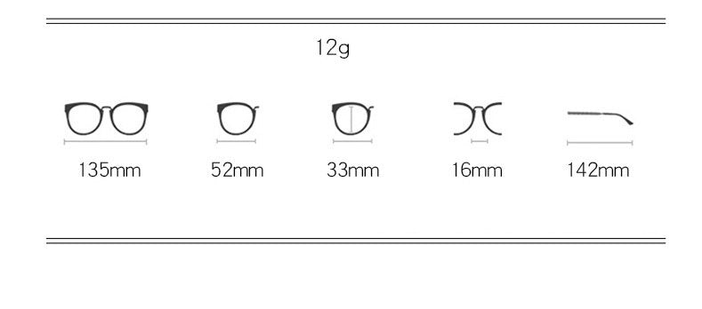 Cubojue Unisex Full Rim Square 135mm Titanium Reading Glasses Reading Glasses Cubojue   
