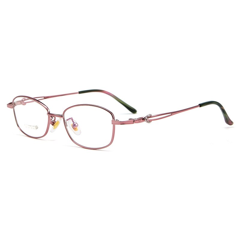 Yimaruili Unisex Full Rim Square Titanium Eyeglasses 3531Ti Full Rim Yimaruili Eyeglasses Pink  