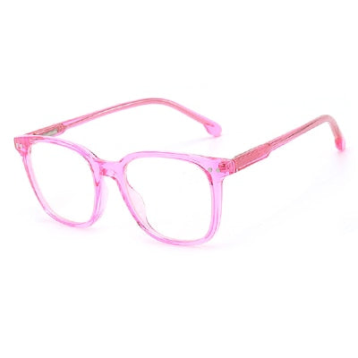 Ralferty Children's Unisex Full Rim Square Tr 90 Acetate Eyeglasses M3568 Full Rim Ralferty China C5 Pink 