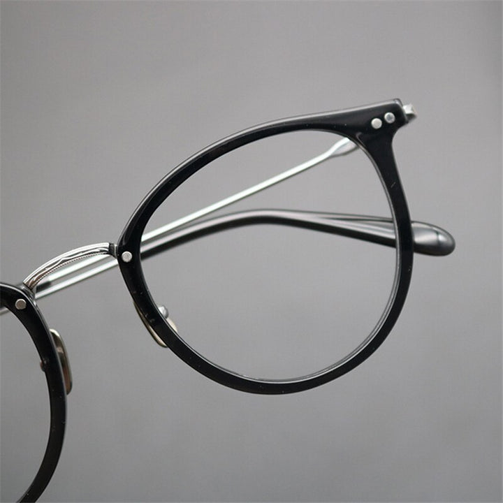 Cubojue Unisex Full Rim Oval Round Titanium Reading Glasses Reading Glasses Cubojue   