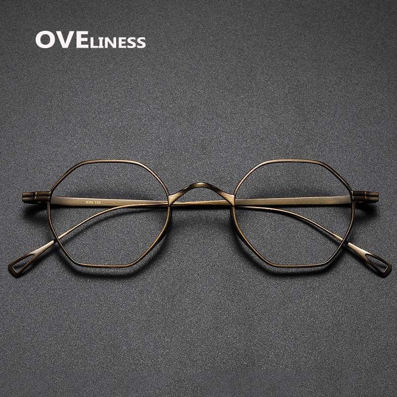 Oveliness Unisex Full Rim Irregular Round Titanium Eyeglasses Ol1y52 Full Rim Oveliness   