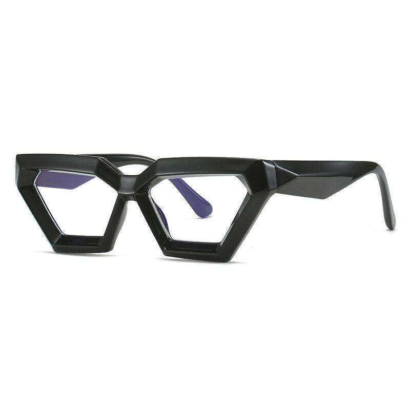 CCSpace Women's Full Rim Oval Cat Eye Acetate Eyeglasses 55613 Full Rim CCspace Black 55613 